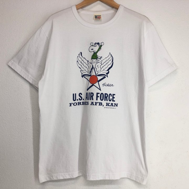 Buzz Rickson's × PEANUTS Buzz Rickson's Peanuts USA производства короткий рукав футболка SIZE: XL белый Toyo Enterprises MH632025072202