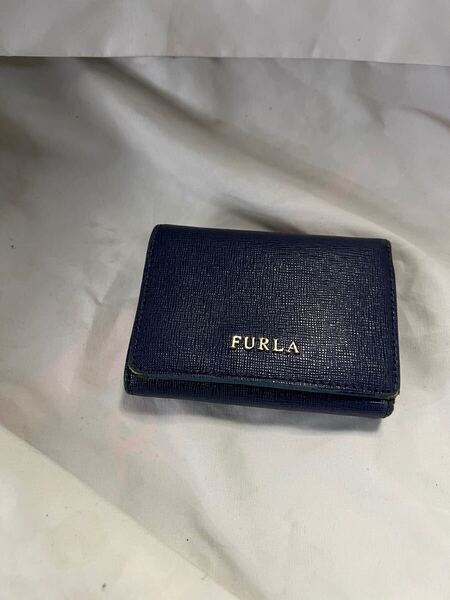 FURLA フルラ 三つ折り財布 ネイビー@Y1