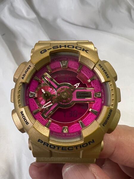新品電池交換済みCASIO カシオ G-SHOCK GMA-S110GD 腕時計 ラバーベルト ゴールド@y11