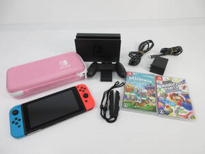 2506M2605 Nintendo 任天堂 SWITCH スイッチ HAC-001本体/スイッチソフト スーパーマリオパーティ等 付属品有 通電確認済