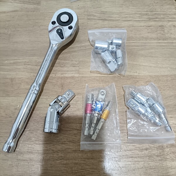 工具 訳あり まとめ売り 12.7 ラチェットハンドル ソケットアダプター ユニバーサル ソケットレンチ DIY 自動車 バイク 整備 大量