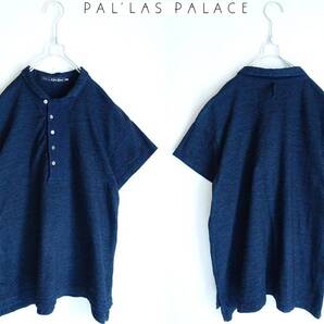 2017 美品pal'las palaceパラスパレス☆インディゴ天竺 ポロシャツ 2 INDIGO★17600円
