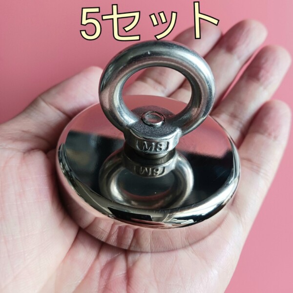 超強力 大型 直径60mm ネオジム磁石5セット ネオジウムmagnet