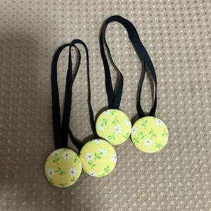 裾ズレ落ち防止バンド ガウチョ ワイドパンツに ハンドメイド 黄花