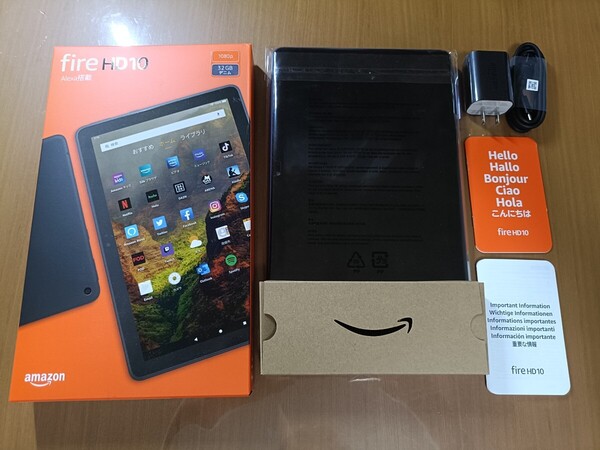 超美品 動作確認済み Amazon Fire HD 10 タブレット 10.1インチFHDディスプレイ 32GB デニム 第11世代