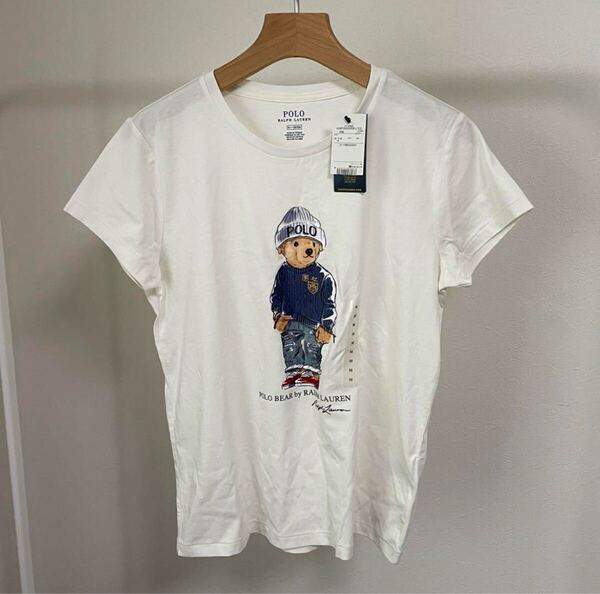 ラルフローレン ポロベアTシャツ M ホワイト ニット帽