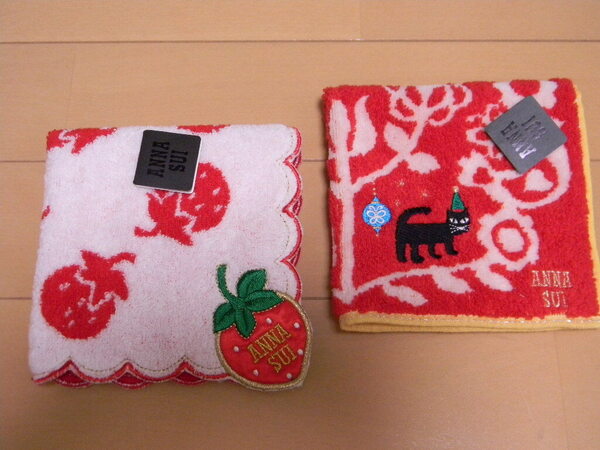 アナスイのタオルハンカチ ★ 2枚セット ANNA SUI