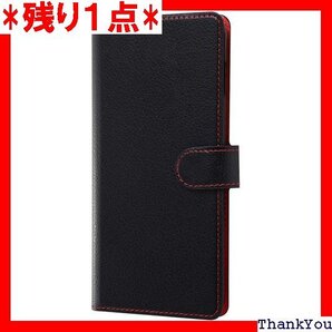 レイ・アウト Galaxy S10+ 手帳 シンプル ブラック/レッド ケース RF-GS10PELC1/BR 30