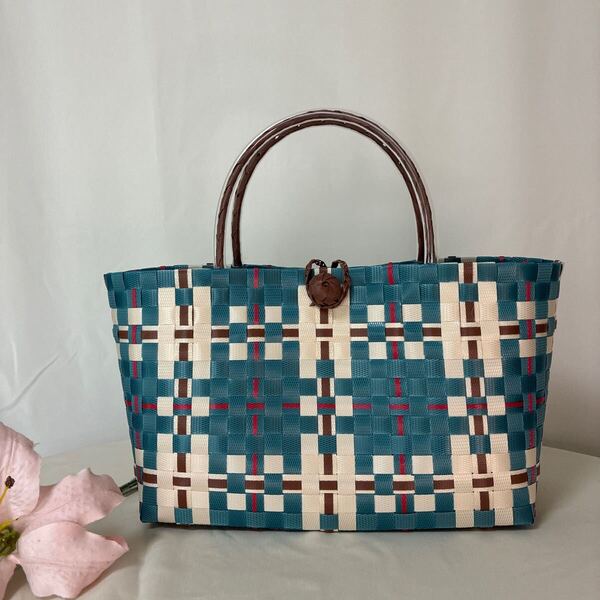 かごバッグ ハンドメイド PPバンドプラかご No25270