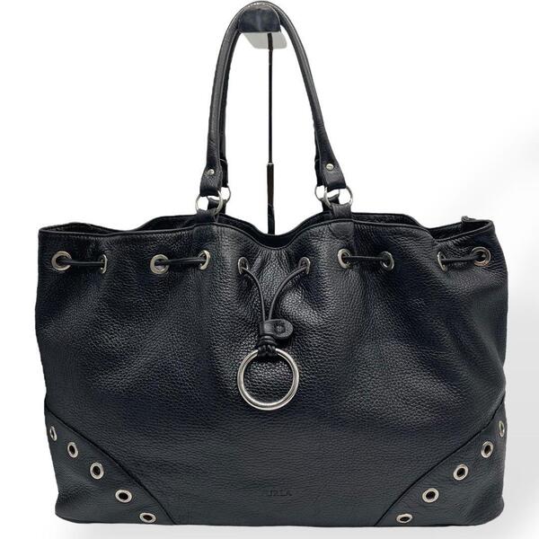 極美品 FURLA フルラ トートバッグ ハンドバッグ レザー ブラック 本革