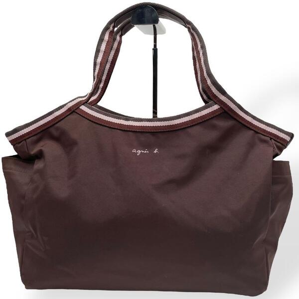 美品 agnes b. アニエスベー トートバッグ ブラウン系 ナイロン