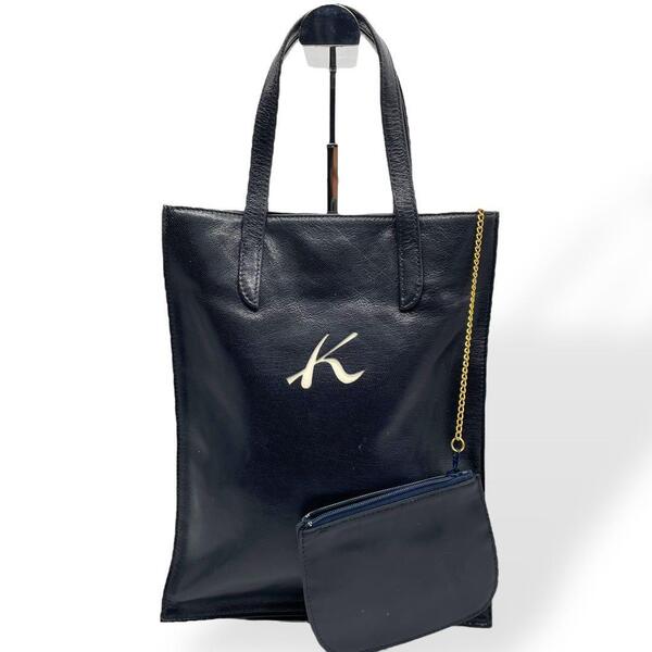 美品 kitamura キタムラ トートバッグ ハンドバッグ 着脱ポーチ レザー