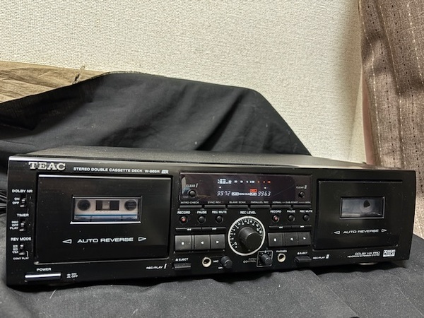 動作OK★TEAC W-865R★オートリバース ダブルカセットデッキ ツインREC★DOLBY B/HX搭載 表裏2本同時録音 速度音程可変対応