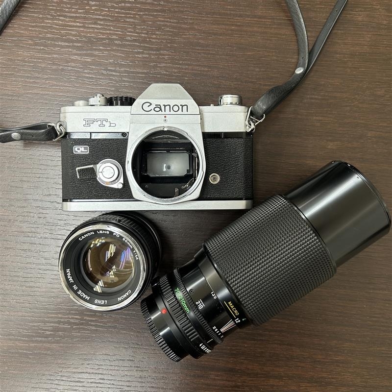CANON FT ブラック 50MMと70-210MMズームレンズ付き Yahoo!オークション -「canon ft」の落札相場・落札価格
