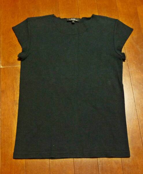 A.P.C.アーペーセー * ブラック半袖カットソー * 黒Tシャツ * 切りっ放し加工
