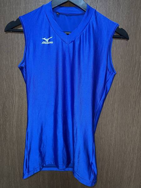 ◆当日発送◆【未使用品】 MIZUNO ミズノ バイオギア ノースリーブ アンダーシャツ 光沢ブルー 激レア 入手困難 サッカー 野球 スポーツ
