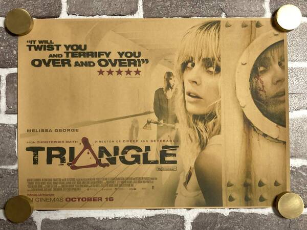 ▲棚:V_H7【クラフト紙製 映画ポスター トライアングル 殺人ループ地獄 42㎝×30㎝】sa_wjig