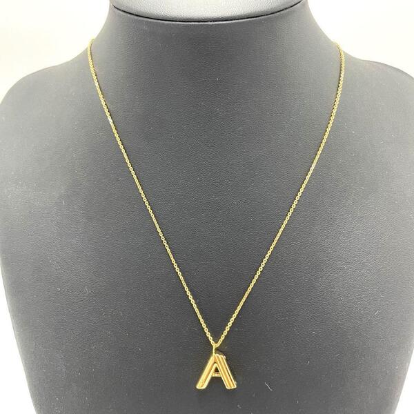 No.335 超人気【超美品】LOUIS VUITTON ルイヴィトン イニシャルA ネックレス M61056 LV&ME ゴールド アクセサリー アルファベット