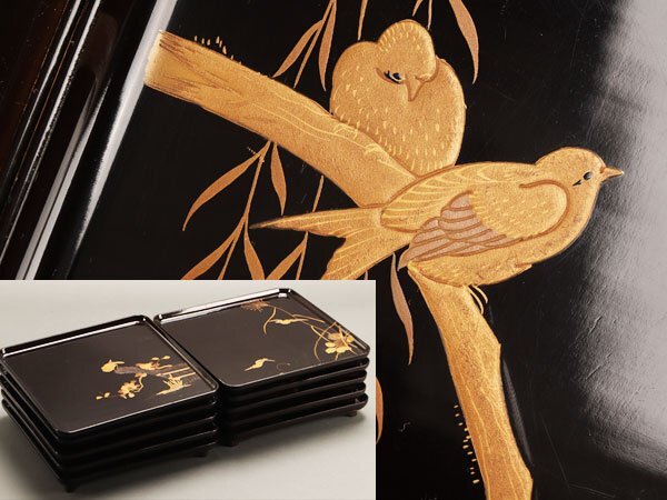 時代 金彩 蒔絵 祝い膳 黒塗り 裏 梨地 膳台 Yahoo!オークション -「(明治)」(膳) (漆芸)の落札相場・落札価格