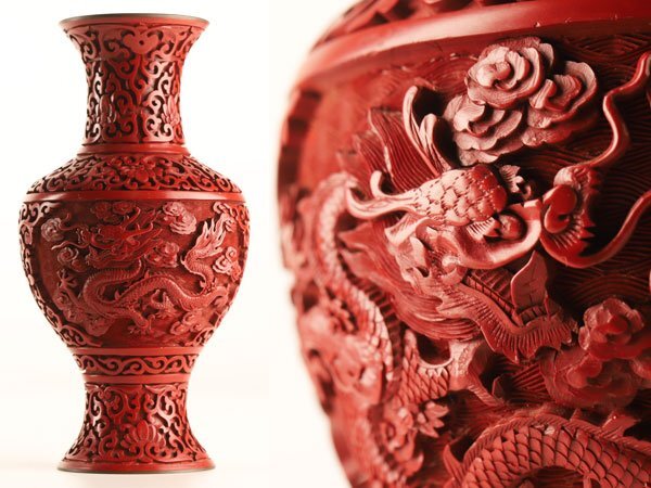 ♦中国 古玩 古美術 堆朱 彫漆 牡丹文 盆 盤 飾り茶道具 骨董品アンティーク Yahoo!オークション -「中国 堆朱」の落札相場・落札価格