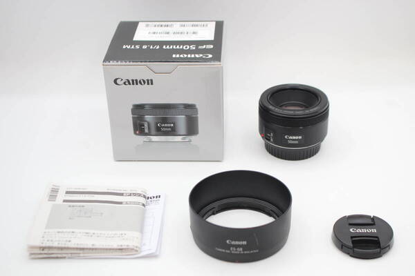 極美品◆Canon キヤノン EF 50mm F1.8 STM◆元箱付♪9382-0728
