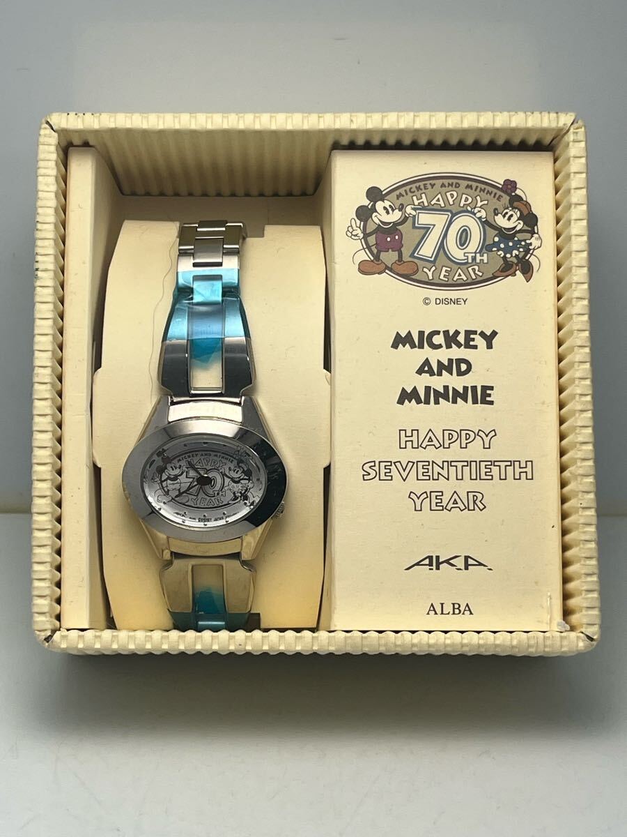 ディズニー アルバ ハッピー 70周年記念 ミッキーミニーマウス 腕時計 Yahoo!オークション -「ミッキー 70周年」(アクセサリー、時計