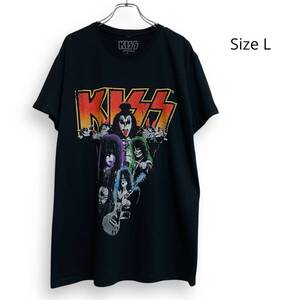 KISS キッス ビンテージ加工 バンド Tシャツ L