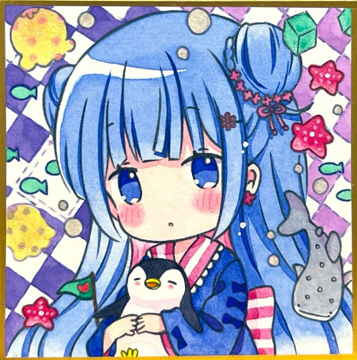 Yahoo!オークション -「色紙セット」(手描きイラスト) の落札