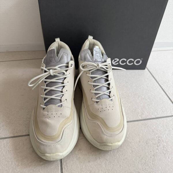 ecco エコー レディース レザースニーカー 1回使用 39サイズ (24.5cm)