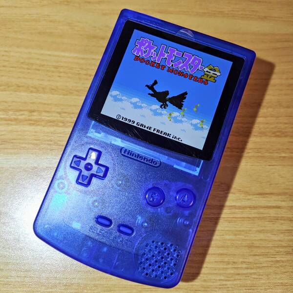 FPGBC ゲームボーイカラー クリアブルー ips液晶 バックライト GBC IPS LCD #0544
