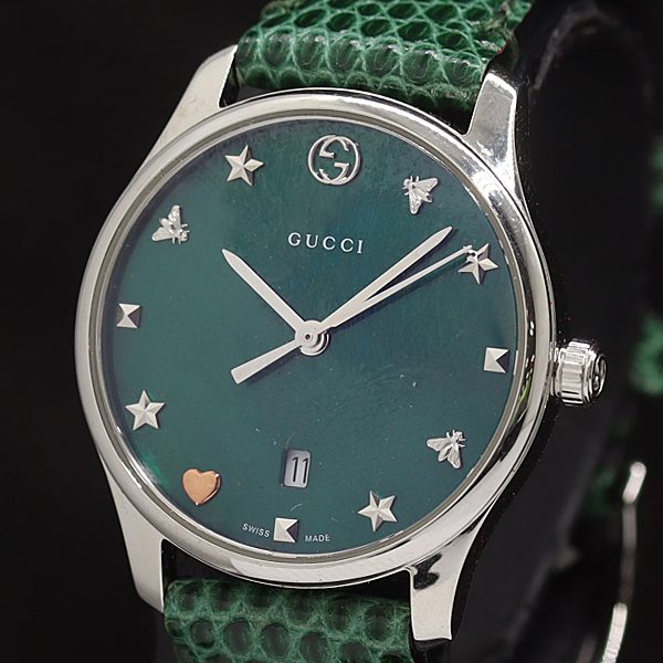 ☆稼働品☆GUCCI クォーツ レディース腕時計 126.5 インターロッキング Yahoo!オークション -「グッチ 126.5」(ブランド腕時計) の落札