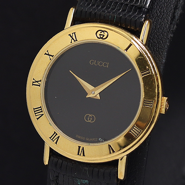【箱/証明書】GUCCI 3000L ゴールド文字盤 レディース腕時計 Yahoo!オークション -「gucci 3000l」の落札相場・落札価格