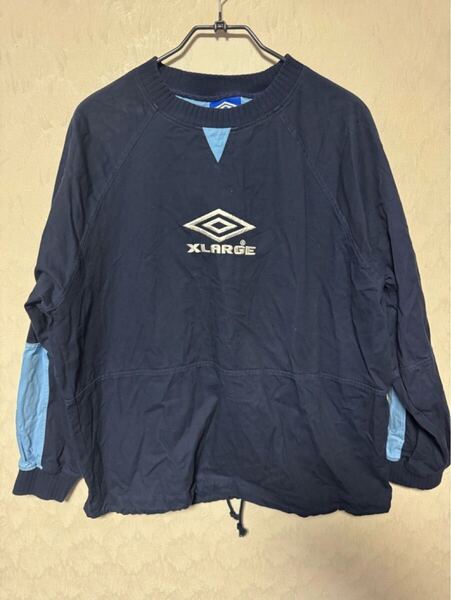 XLARGE×UMBRO アンブロ ドリルトップ Lサイズ ネイビー 美品 オアシス OASIS