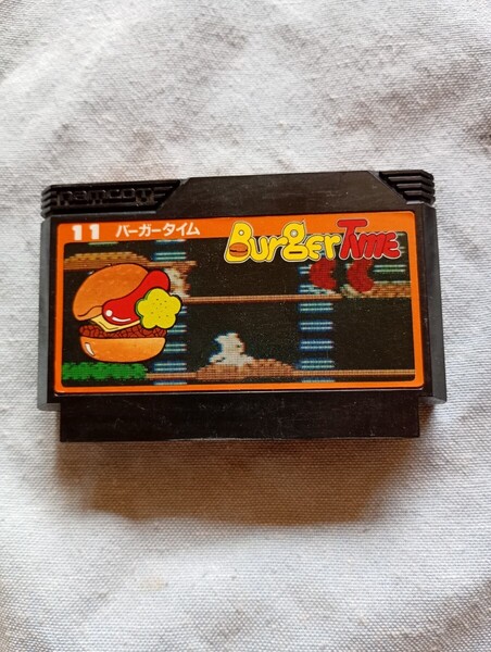 【FCレトロファミコンソフト】ナムコ バーガータイム Burger TIME アクションゲーム 初期動作確認済 箱、説明書無し 送料無料