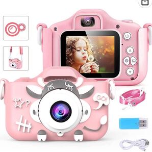 処分特価!新品 子供用カメラ キッズカメラ ピンク4000万画素 1080p
