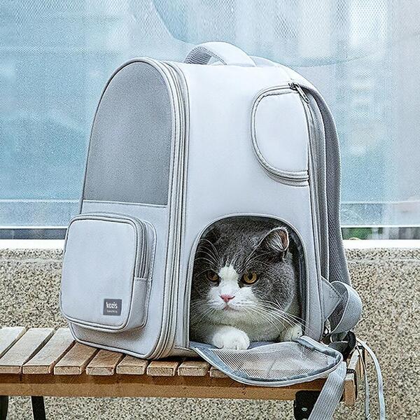 【拡張可能】ペットキャリーバッグ 猫 小型犬 ペットリュック 移動用 旅行 病院 災害 アニマル 789