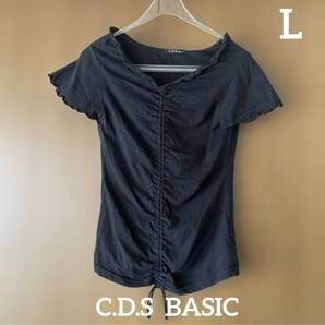 C.D. SBASIC 黒半袖トップス L