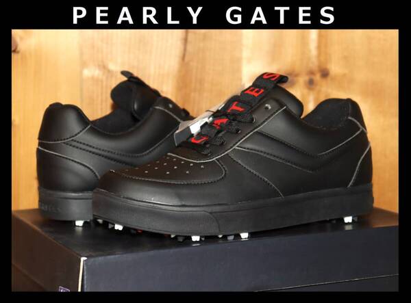 送料無料 特価即決【未使用】 PEARLY GATES ★ メゾンロゴ ローカットゴルフシューズ (23cm) ★ パーリーゲイツ 税込定価3万5200円 併