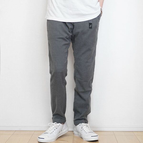 GRAMICCI × BEAMS 別注 イージースラックス【M】グレー グラミチ ビームス コラボ スラミチ トラウザー パンツ 裾ダブル GMP-14F107