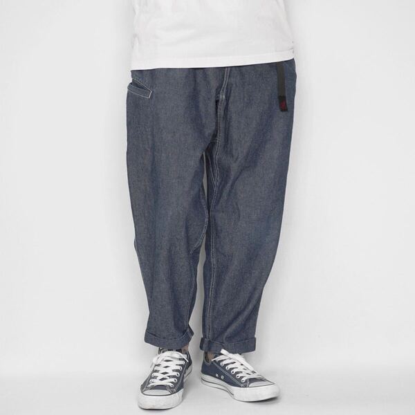 GRAMICCI LIGHT DENIM RESORT PANTS【S】グラミチ ライトデニム リゾートパンツ インディゴ ワイド テーパード ストレッチ GMP-20S049