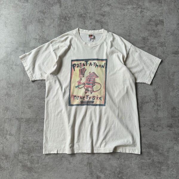 90s Fruit of the Room Art Tee made in USA / 90年代 フルーツオブザルーム アートTシャツ アメリカ製 シングルステッチ 両面プリント