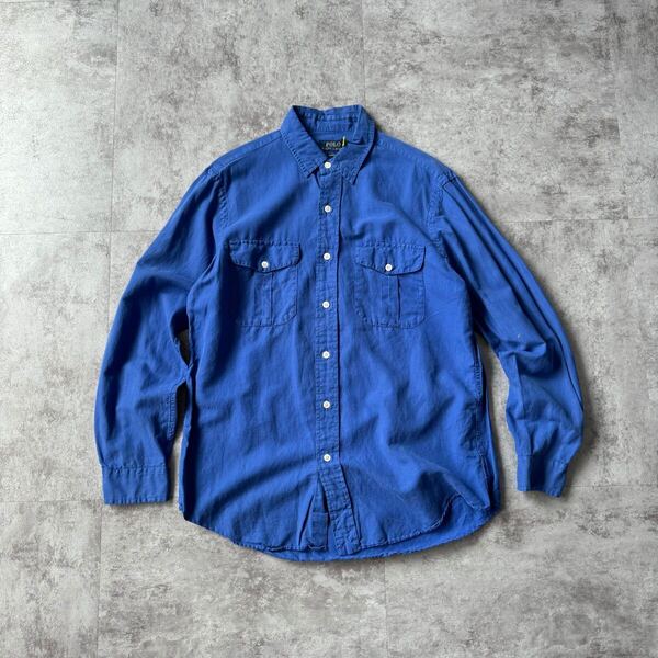 00s Polo by Ralph Lauren Linen×Cotton Shirt / 2000年代 ポロバイラルフローレン リネン×コットン シャツ