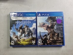 PS4 Playstation 4 Horizon Zero Dawn and Monster Hunter World Bundle Set 海外 即決