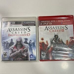 Assassin's Creed II & Brotherhood Bundle Lot of 2 Playstation 3 PS3 Brand New 海外 即決