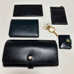◆Kitamura キタムラ 財布&小物 5点SET-未使用品あり 黒&紺◆ 名刺入れ カードケース 定期入れ キーホルダー【送料無料】0708