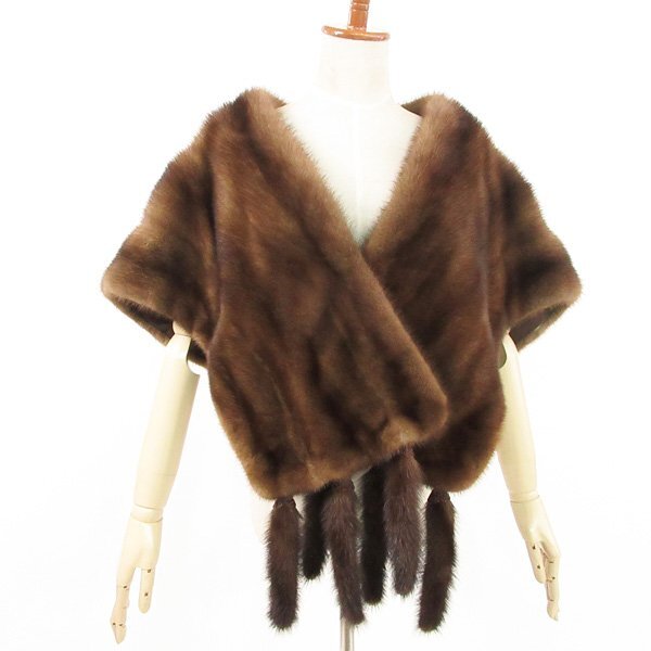 4-YDF073 美品 サガミンクロイヤル 最高級毛皮 テール付き ショール Yahoo!オークション -「サガミンクロイヤルショール」の落札相場