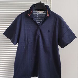 【Christian Dior Sports】クリスチャン ディオールスポーツ ゴルフ刺繍 ポロシャツ 半袖カットソー 紺 ネイビー Mサイズ