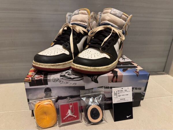 NIKE × UNION ナイキ×ユニオン AIR JORDAN 1 RETRO HIGH NRG エアジョーダン1 AJ1 BV1300-106 25cm 初代