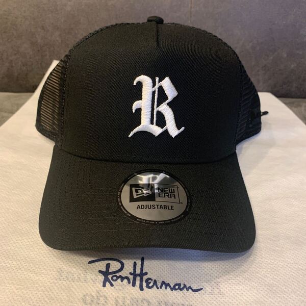 新品 未使用 ロンハーマン キャップ ニューエラ RHC Ron Herman NEW ERA メッシュ ブラック 黒 black Rロゴ new era 帽子 野球帽