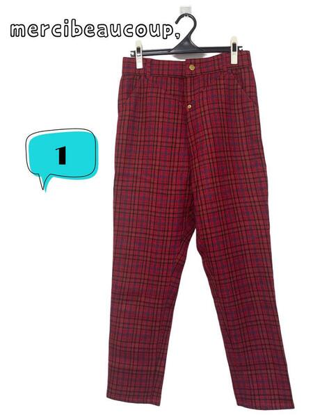 mercibeaucoup, メルシーボークー 厚手 サルエルパンツ 1